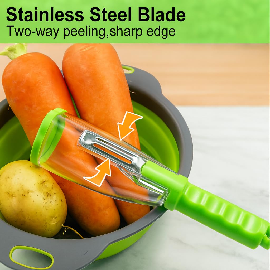 Vegetable Peeler Fruit Peeler with Container Stainless