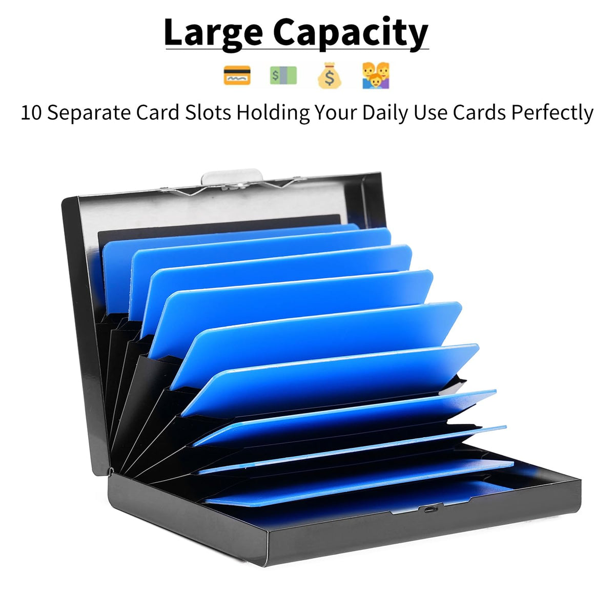 Credit Card Holder Wallet Stainless Steel Card Case RFID Blocking