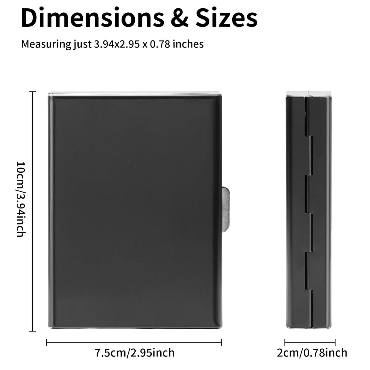 Credit Card Holder Wallet Stainless Steel Card Case RFID Blocking