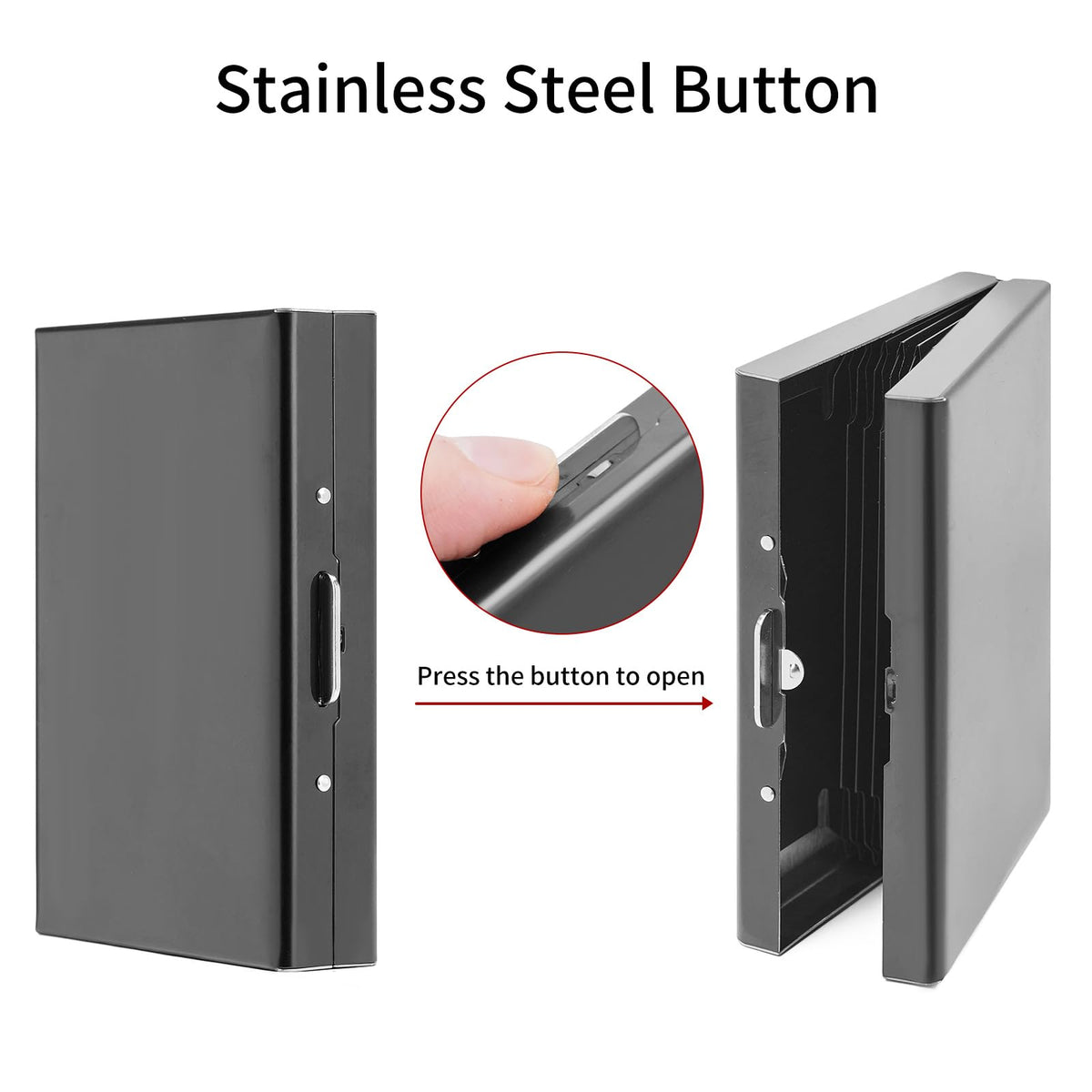 Credit Card Holder Wallet Stainless Steel Card Case RFID Blocking