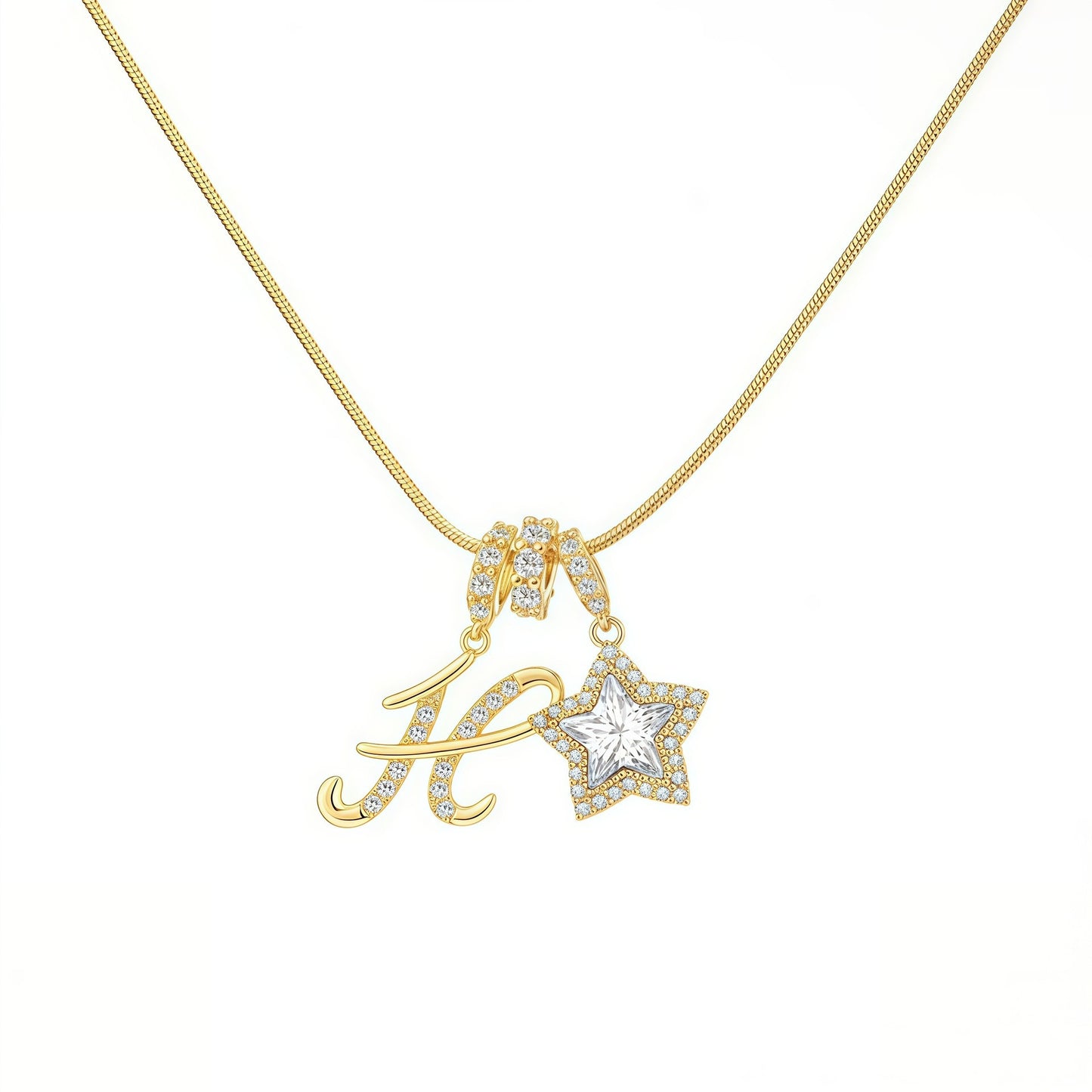 A-Z Letter Initial Necklace Pendant Jewelry Gift for Women & Girls