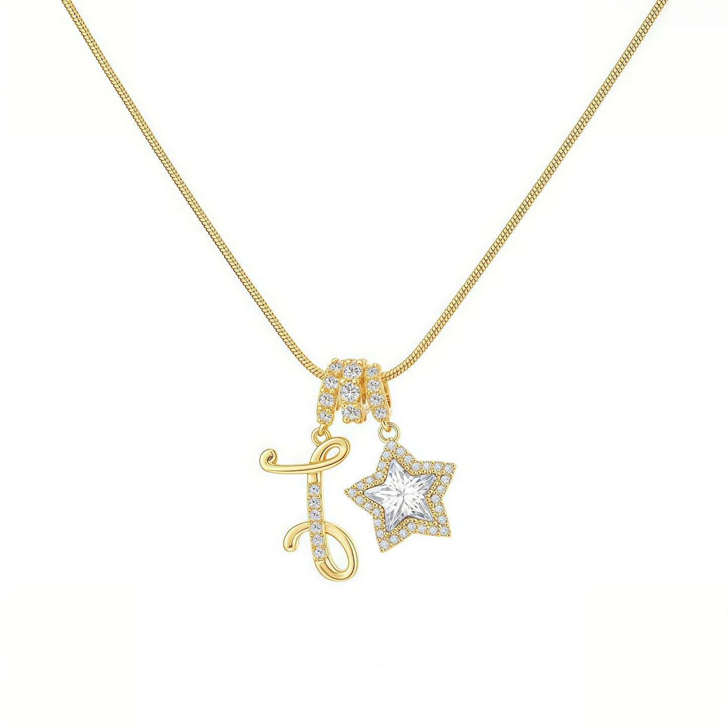 A-Z Letter Initial Necklace Pendant Jewelry Gift for Women & Girls