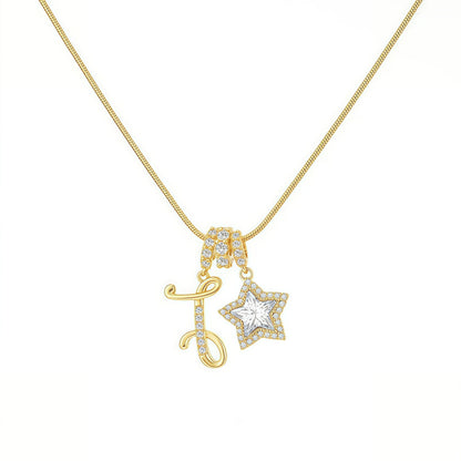 A-Z Letter Initial Necklace Pendant Jewelry Gift for Women & Girls