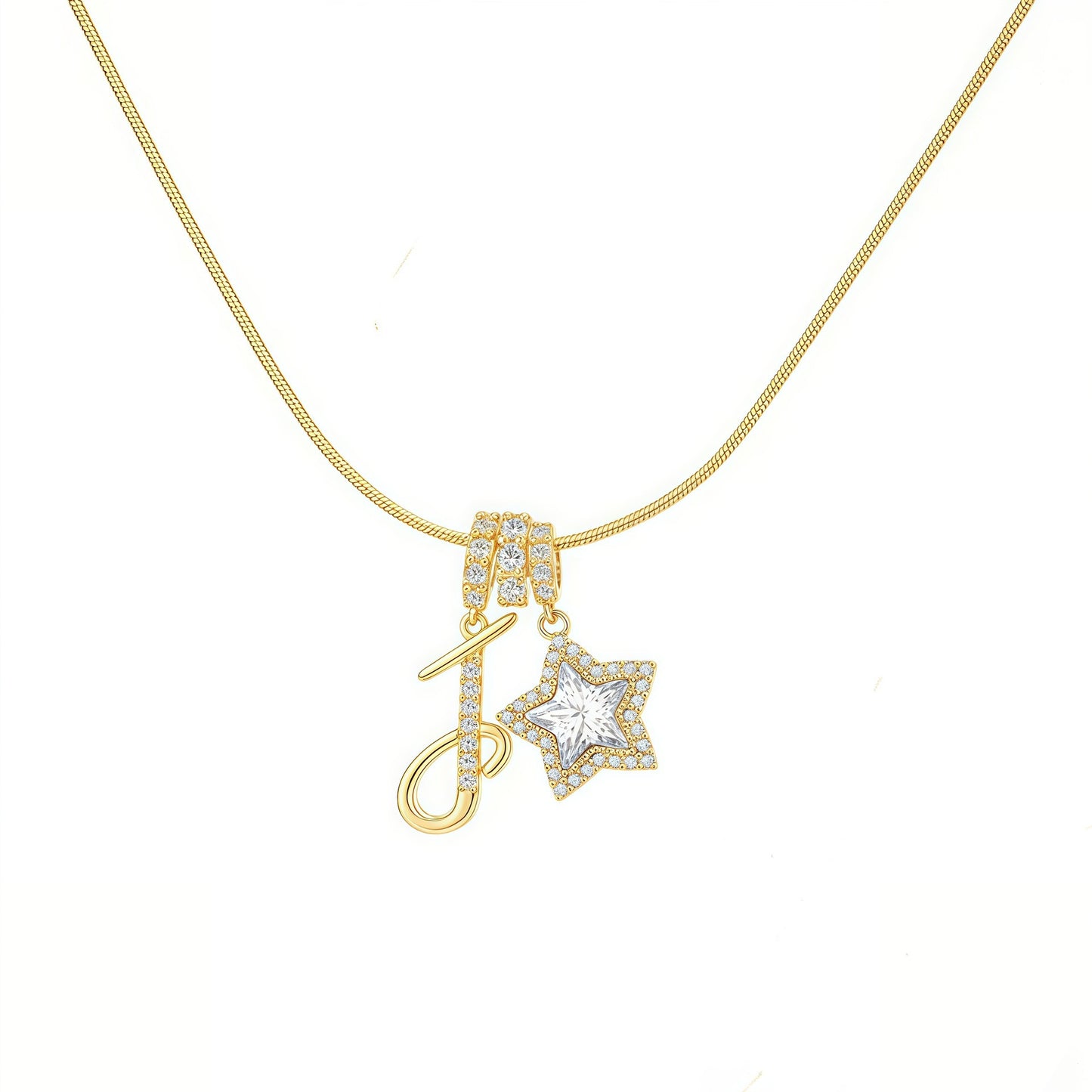 A-Z Letter Initial Necklace Pendant Jewelry Gift for Women & Girls