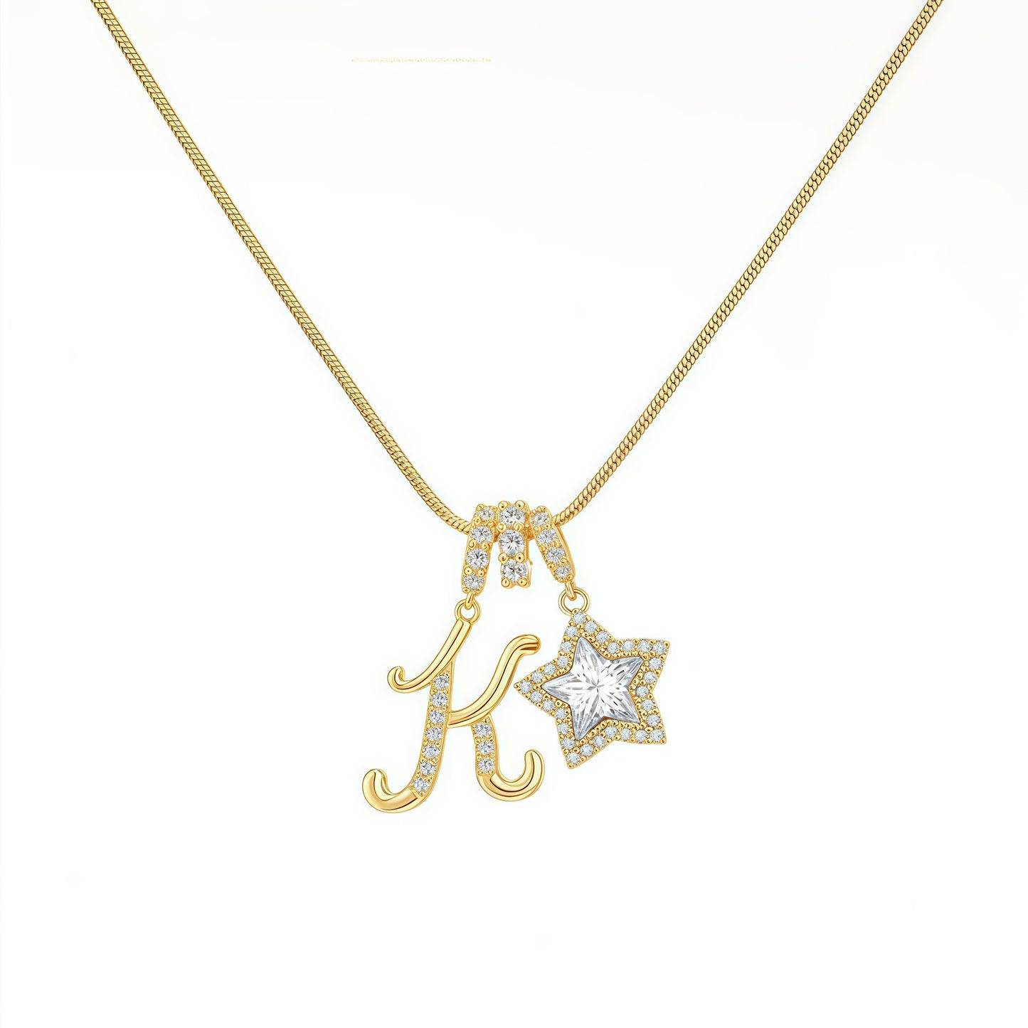 A-Z Letter Initial Necklace Pendant Jewelry Gift for Women & Girls