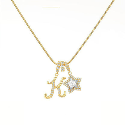 A-Z Letter Initial Necklace Pendant Jewelry Gift for Women & Girls