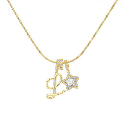 A-Z Letter Initial Necklace Pendant Jewelry Gift for Women & Girls