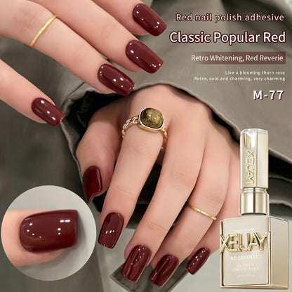 Red Wine-toned Gel Nail Polish