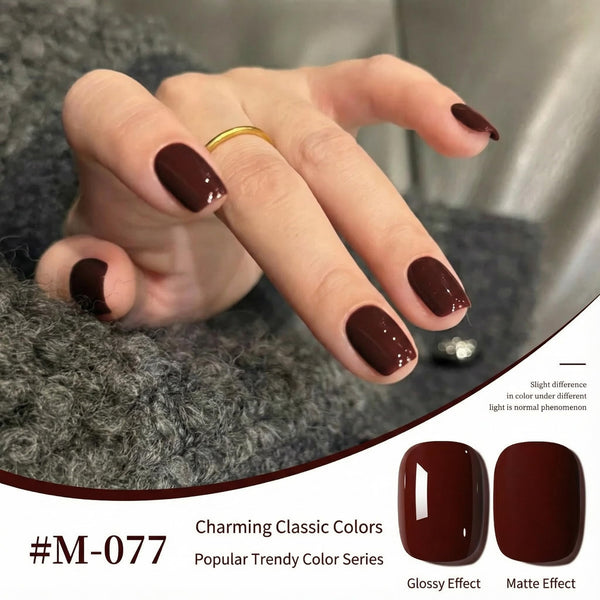 Red Wine-toned Gel Nail Polish