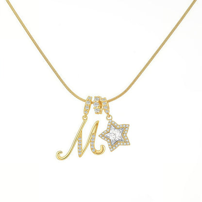 A-Z Letter Initial Necklace Pendant Jewelry Gift for Women & Girls