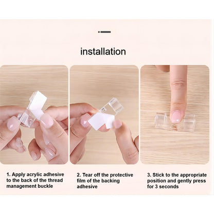 Non Punched self-Adhesive and Traceless Cable Clips