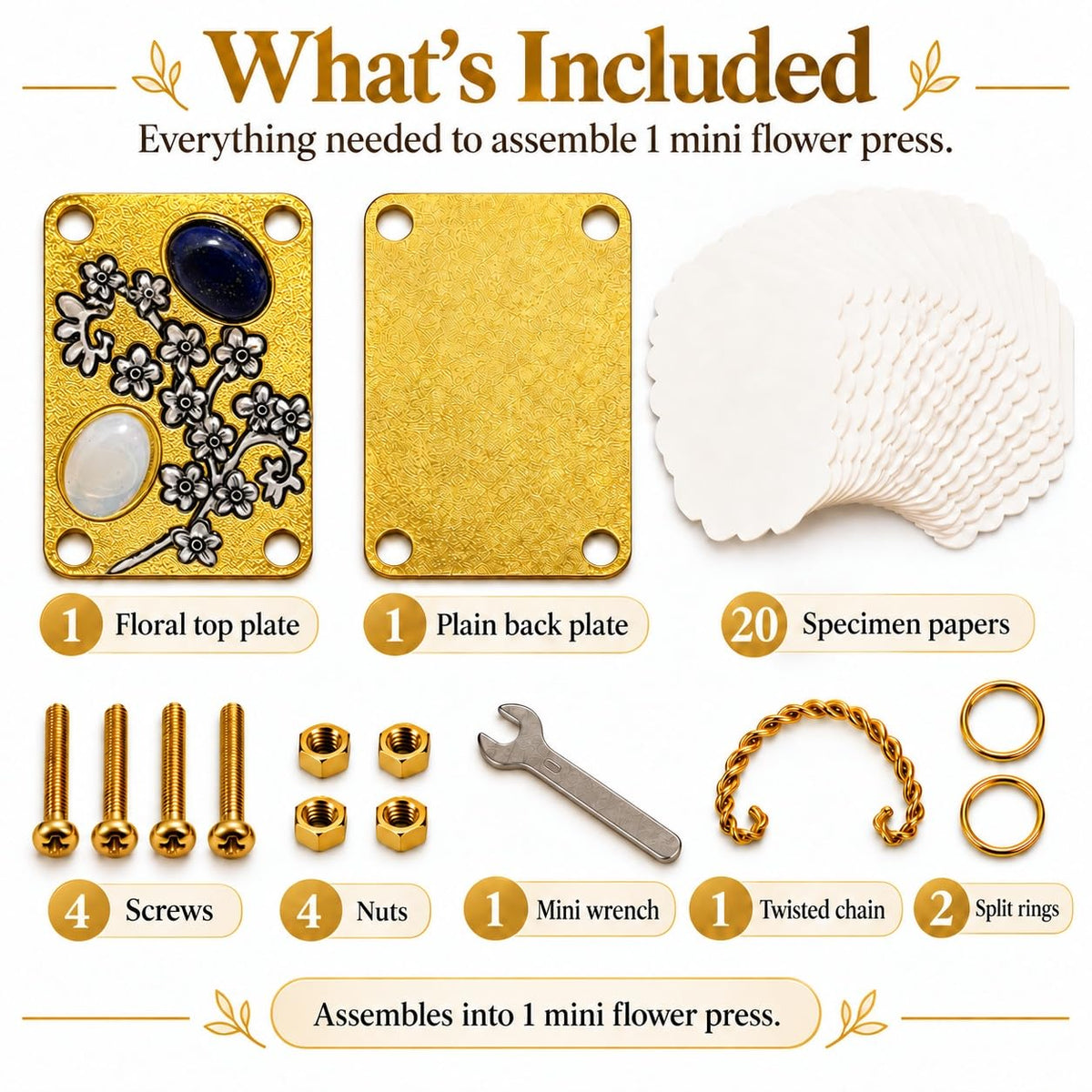 Mini Flower Press Keychain