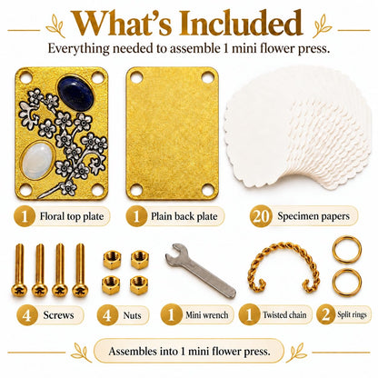 Mini Flower Press Keychain