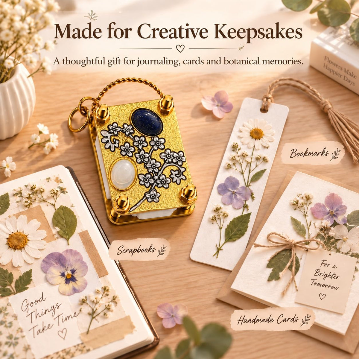 Mini Flower Press Keychain