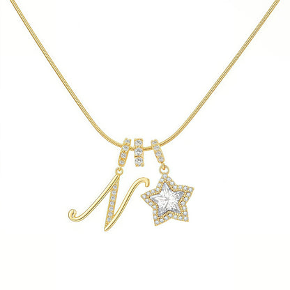 A-Z Letter Initial Necklace Pendant Jewelry Gift for Women & Girls