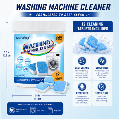 12 Pack Washing Machine Cleaner Tablets