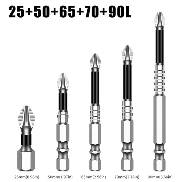 5 Pcs High Magnetic Screwdriver Drill Bit Set for Home Decoration, Car Repair
