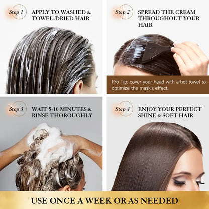 300ml Argan Oil Hair Mask for Dry, Damaged Hair, Hydrating Deep Conditioner