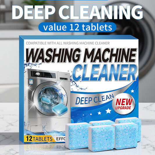 24 Tablets Washing Machine Cleaner Tablets for Front Load, Top Load & HE Washers, Remove Limescale Odor Grime