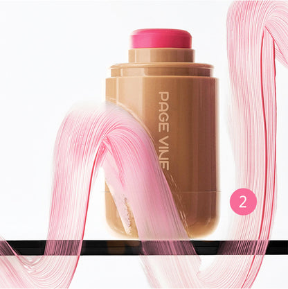 Cream Blush Stick, Dual-Use For Lips And Cheeks, Moisturizing Formula
