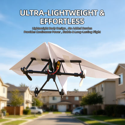 RC Paper Plane Conversion Kit, DIY Power Module with Gyro & Dual Propeller, Landing Gear