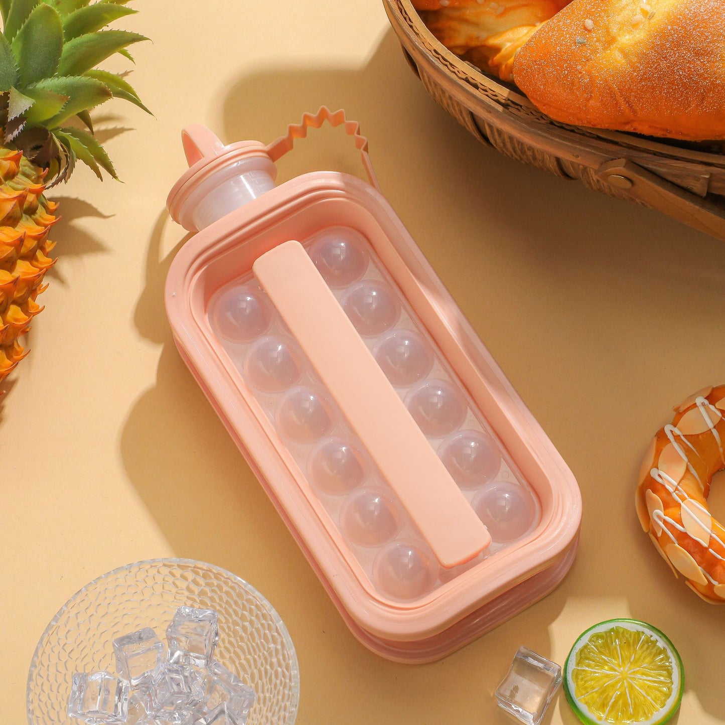 2-in-1 Ice Ball Maker Bottle with Pull Handles