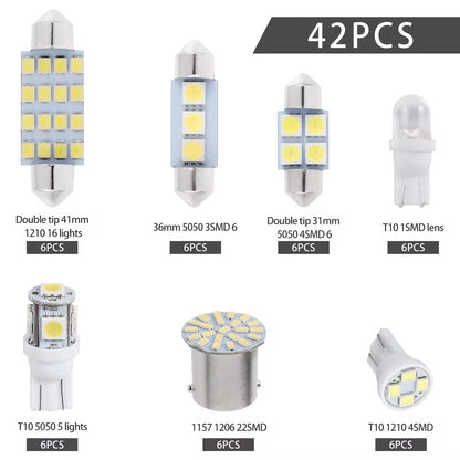 42PCS LED Interior Car Lights, Super Bright White Bulb Replacement Kit