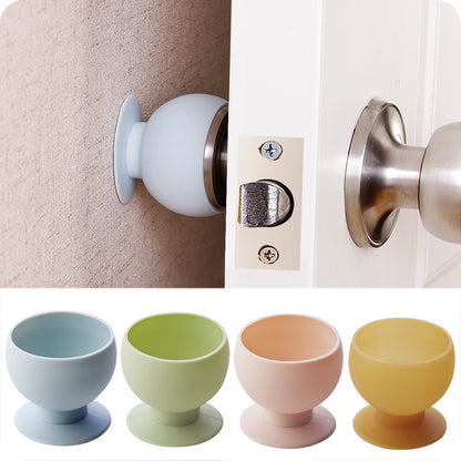 Set of 4 Silicone Spherical Door Knob Covers – Wall Protection Bumpers