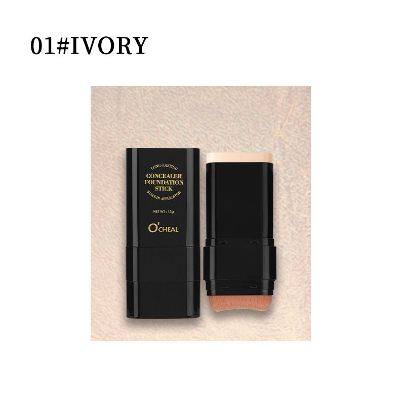 2-in-1 Concealer & Foundation Stick with Built-in Brush