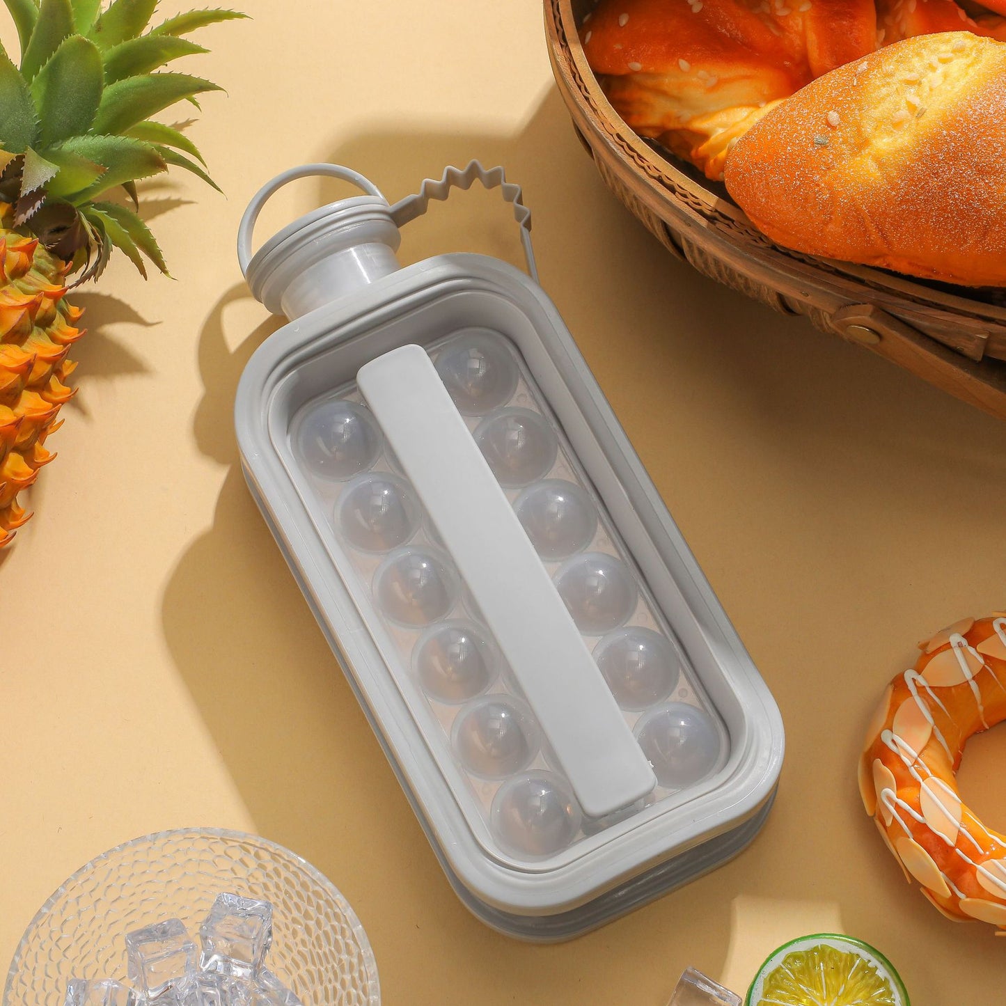 2-in-1 Ice Ball Maker Bottle with Pull Handles