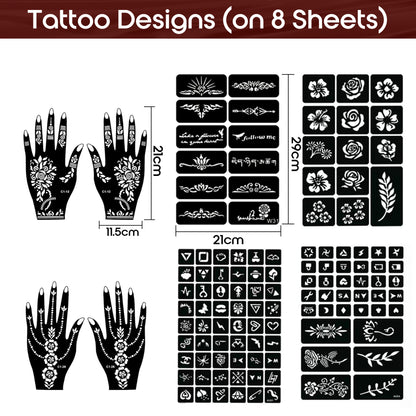 Henna Hand-Painted Body Tattoo Set