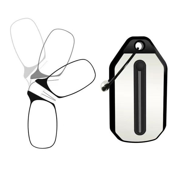 Keychain Case and Readers Rectangular Reading Glasses