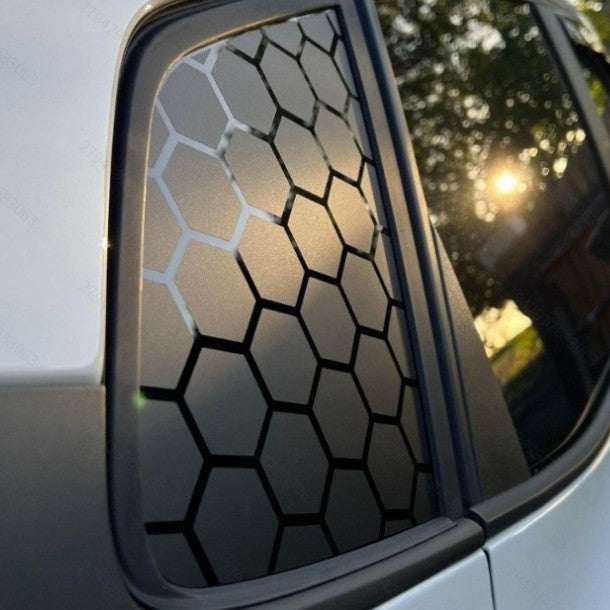 Black Car Window Decal – Premium Vinyl Film (Exterior Car Accessory)
