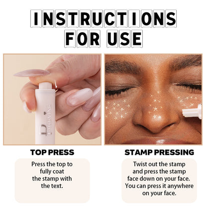 Star Stamp Pen LongLasting Fake Freckles Cosmetic for Y2K & FestivalLooks