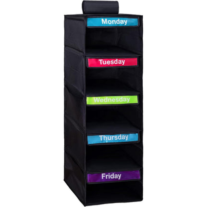 Clothing Storage Rack - 5-Tier Design - With Monday To Friday Labels