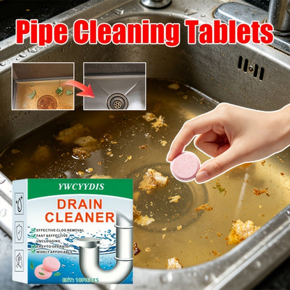 10Pack Fizzy Drain Freshener and Cleaner, Prevents Clogs and Removes Odors