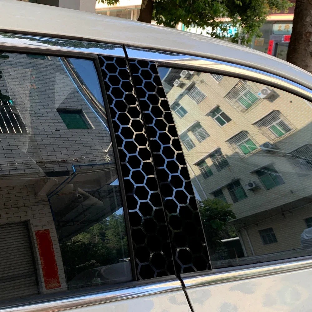 Black Car Window Decal – Premium Vinyl Film (Exterior Car Accessory)