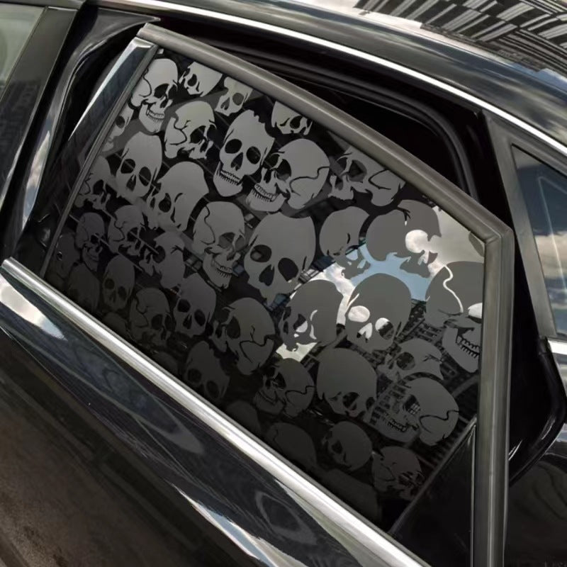 Black Car Window Decal – Premium Vinyl Film (Exterior Car Accessory)