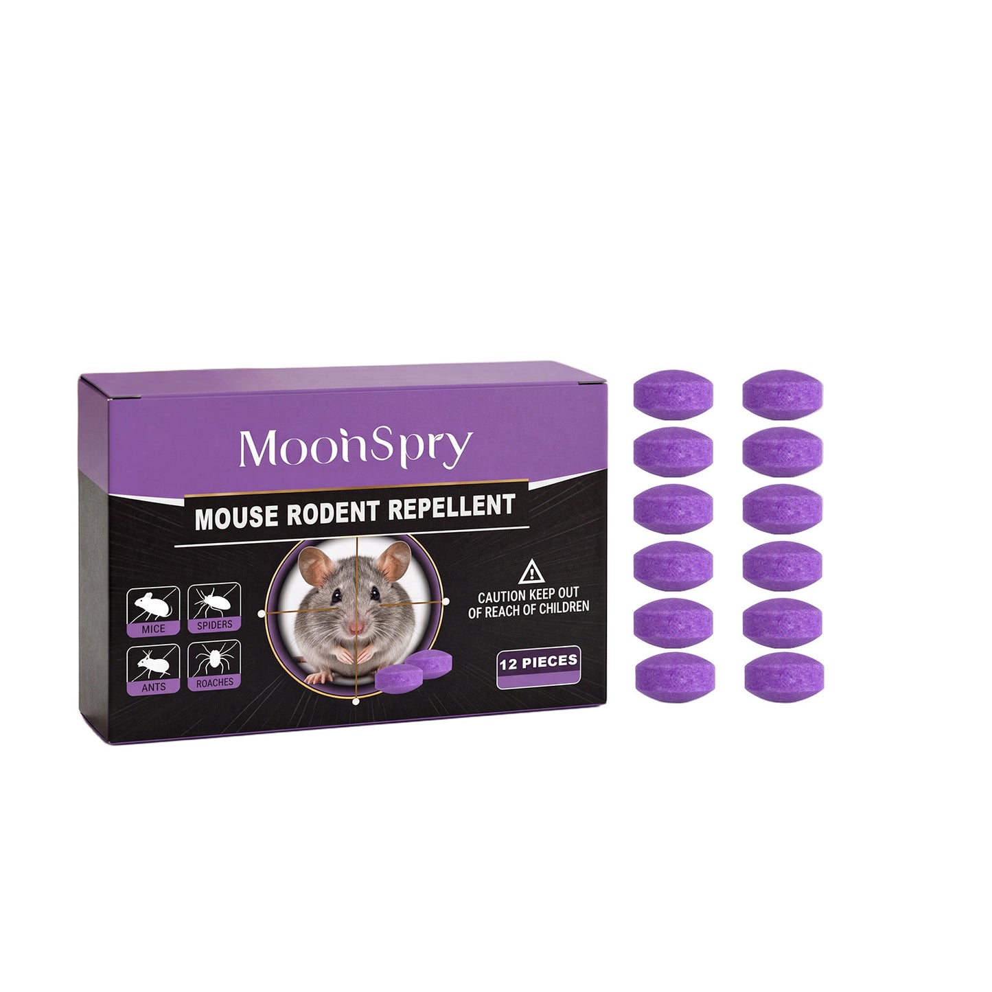 12 Pcs Mouse Rodent Repellent for Mice Repellent, Squirrels
