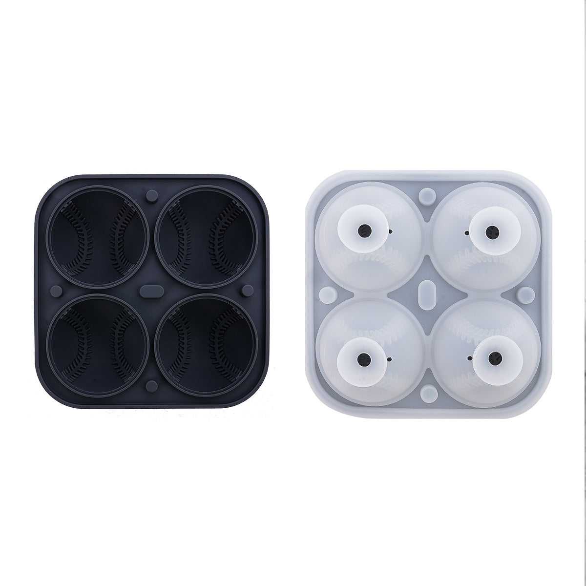 3D Baseball Shape Ice Cubes Food Grade Silicone Mold