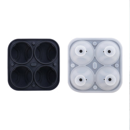 3D Baseball Shape Ice Cubes Food Grade Silicone Mold