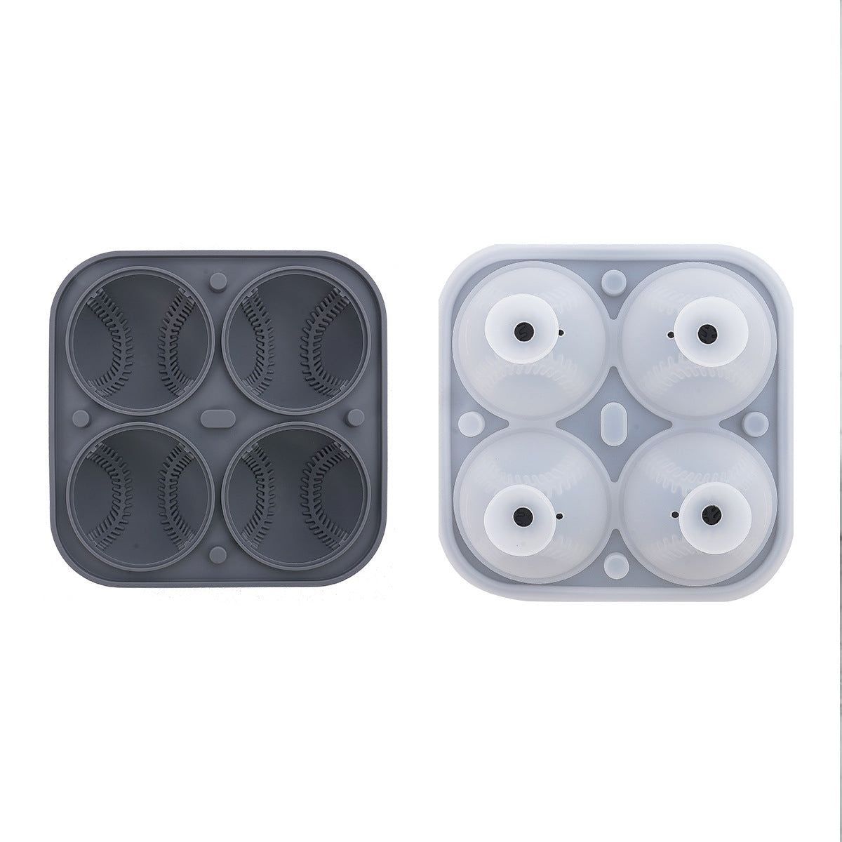 3D Baseball Shape Ice Cubes Food Grade Silicone Mold