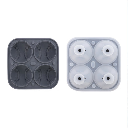 3D Baseball Shape Ice Cubes Food Grade Silicone Mold