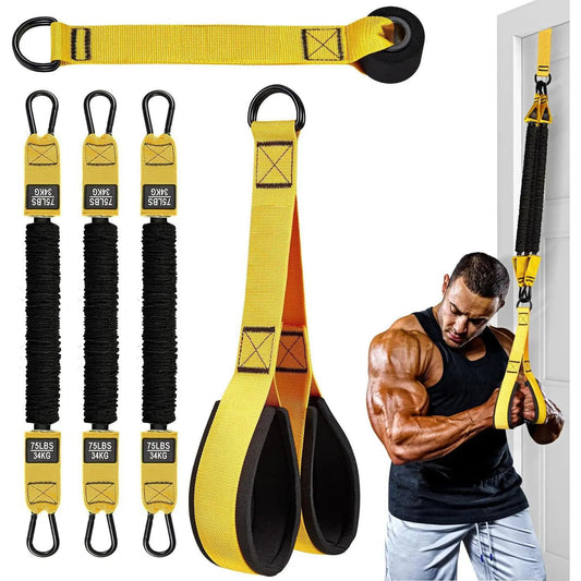 Resistance Bands with Handles, Exercise Bands with Door Anchor for Working Out