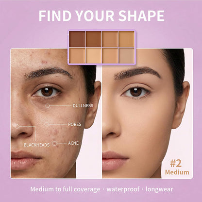 8 Colors Cream Concealer Foundation Palette