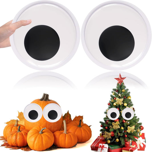 3D Giant Wiggle Eyes with Self Adhesive, Black White Googly Eyes for DIY Crafts