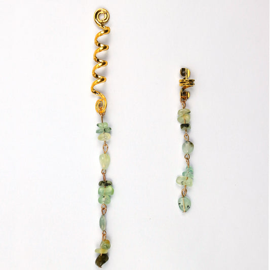 Colored Natural Stone Pendant Hair Jewelry for Braids, Dreadlock Accessories