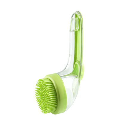 Pet Bath Brush with Shampoo Dispenser for Short and Long Hair
