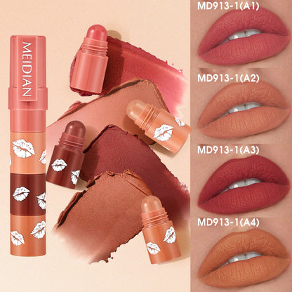 4 in 1 Lipstick Set, Multi-Color Stackable Matte Lip Stick