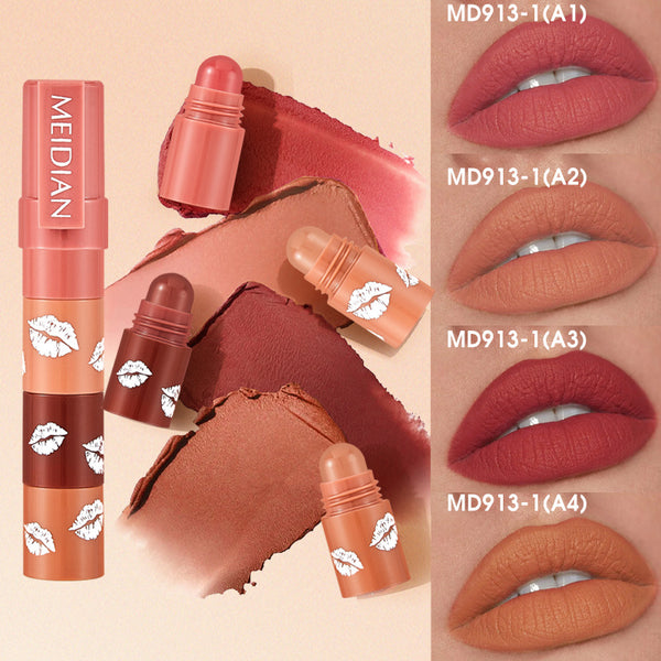4 in 1 Lipstick Set, Multi-Color Stackable Matte Lip Stick